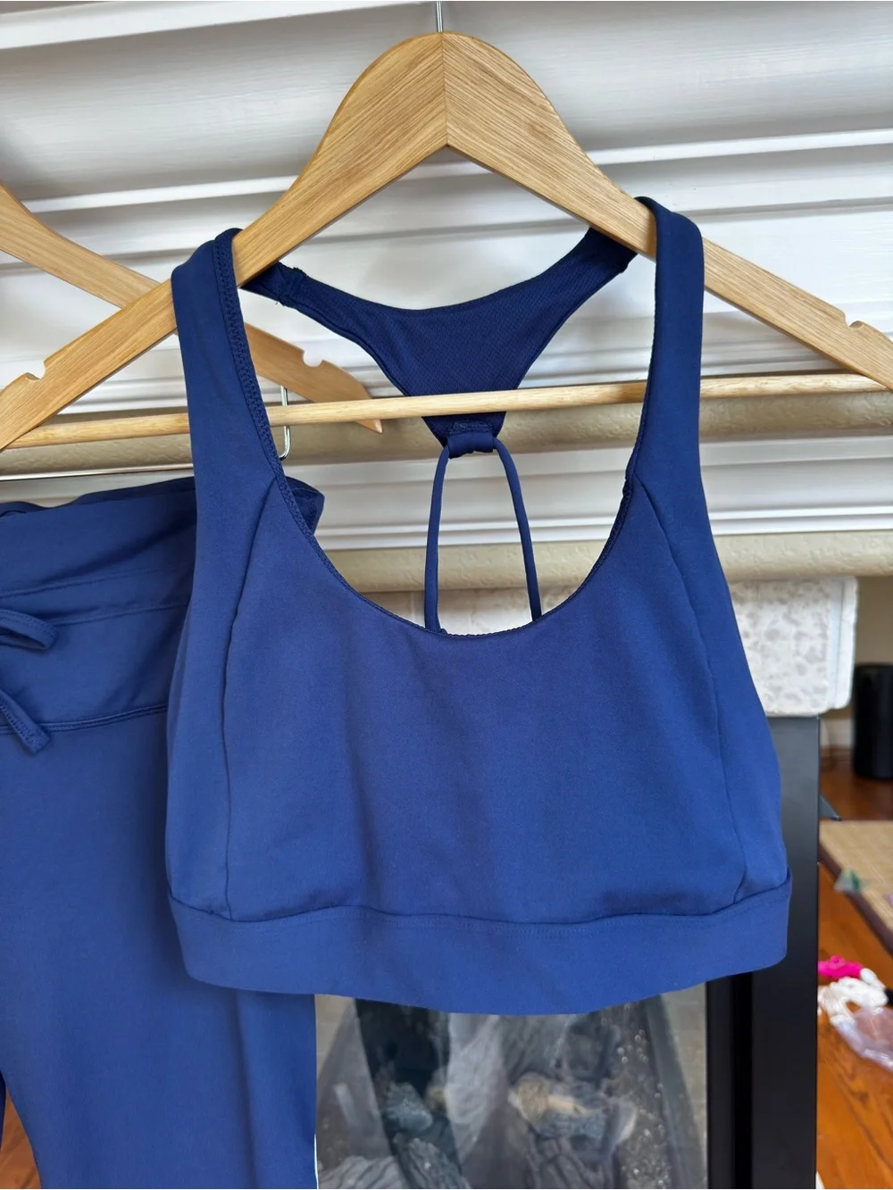 All in Motion Navy & White Striped 2-Piece Athletic Set L